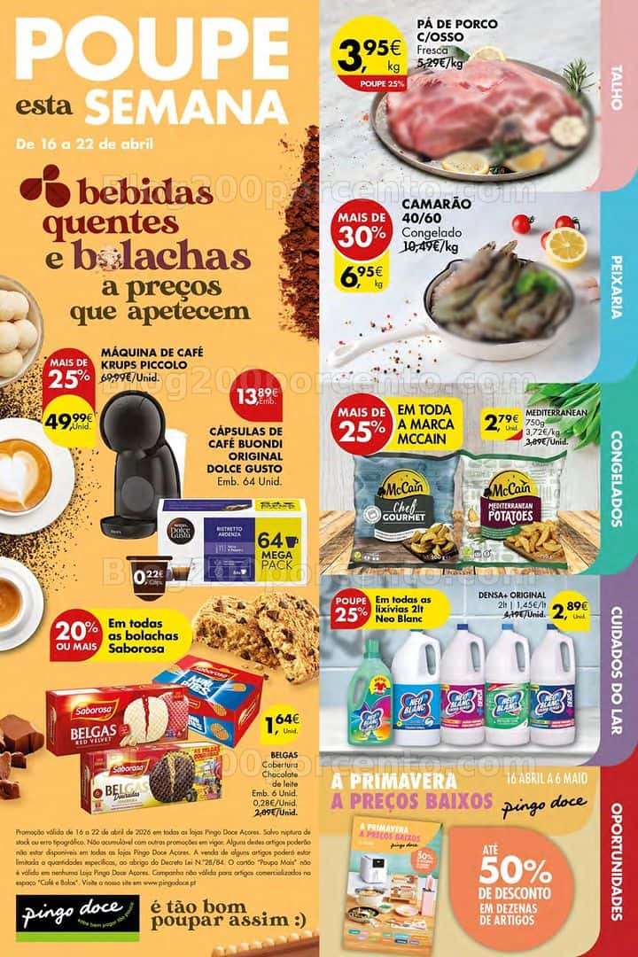 Antevisão Folheto PINGO DOCE Açores Promoções de 16 a 22 abril